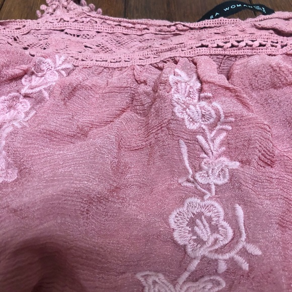 Zara Pink Flowy Cropped Tank - Picture 2 of 5